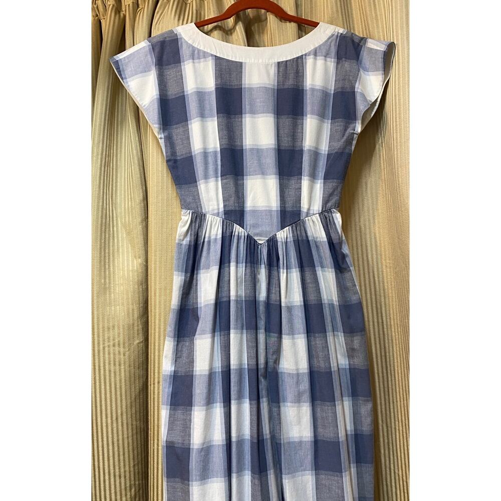 Vintage Kate By Kathryn Conover Dress 4 Plaid Checkered Modest Cottage - Picture 5 of 16